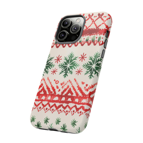 Watercolor Study of Christmas Patterns - Impact Resistant Phone Case